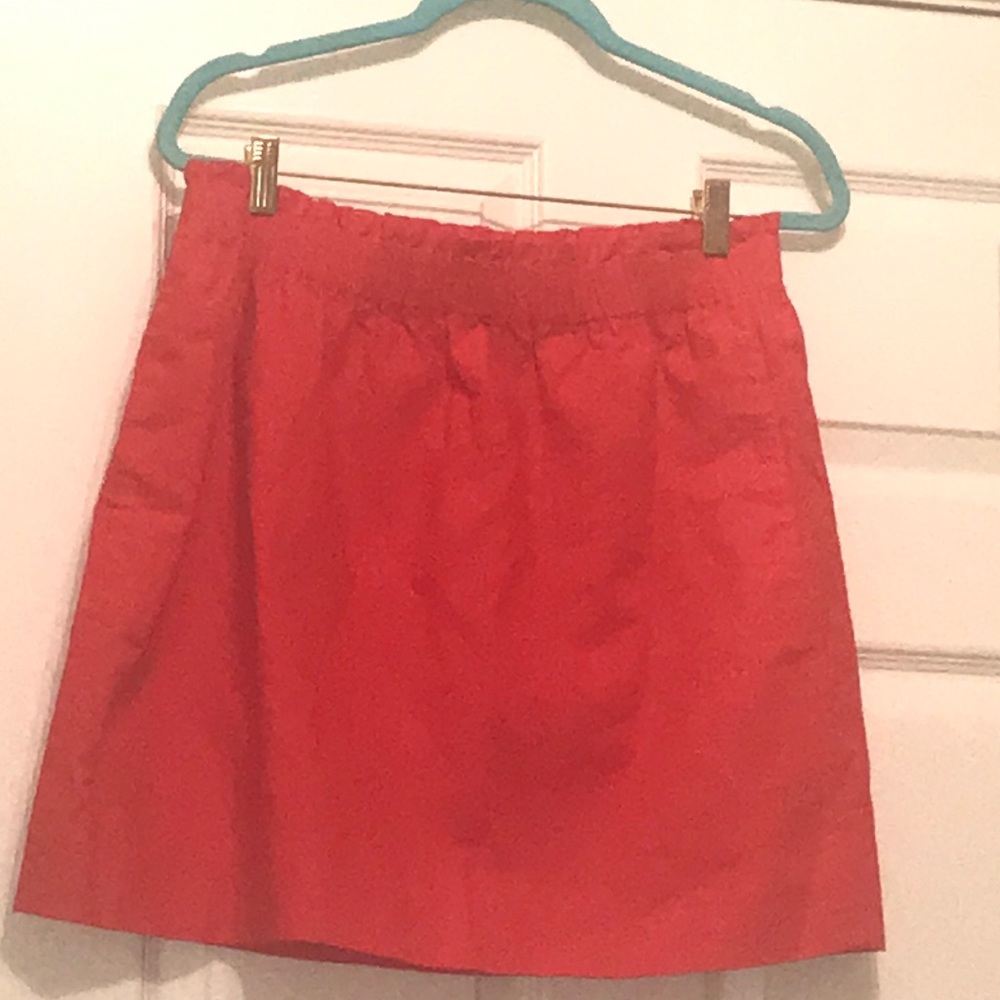 Jcrew poppy red skirt